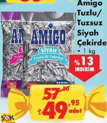 AMİGO TUZLU/ TUZSUZ SİYAH ÇEKİRDEK AMİGO TUZLU/ TUZSUZ SİYAH ÇEKİRDEK
